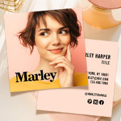 Moderne minimalistische eenvoudige leuke professio vierkante visitekaartje