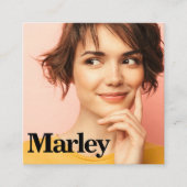 Moderne minimalistische eenvoudige leuke professio vierkante visitekaartje (Voorkant)