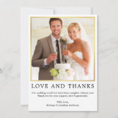 Moderne minimalistische eenvoudige liefde Bedankt  (Voorkant)