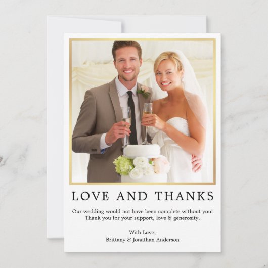 Moderne minimalistische eenvoudige liefde Bedankt  (Voorkant)