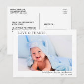 Moderne Minimalistische Eenvoudige Liefde Dank Bab Briefkaart (Voorkant / Achterkant)