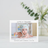 Moderne Minimalistische Eenvoudige Liefde en Dank  Briefkaart (Staand voorkant)