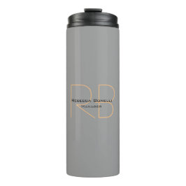 Moderne minimalistische eenvoudige monogram manage thermosbeker
