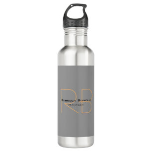 Moderne minimalistische eenvoudige monogram manage waterfles