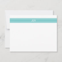 Moderne Minimalistische Eenvoudige Monogram Teal
