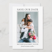 Moderne minimalistische, eenvoudige opslag van onz save the date (Voorkant)