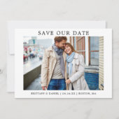Moderne minimalistische, eenvoudige opslag van onz save the date (Voorkant)