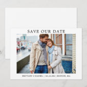 Moderne minimalistische, eenvoudige opslag van onz save the date (Voorkant / Achterkant)