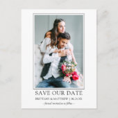 Moderne minimalistische eenvoudige opslag van onze briefkaart (Voorkant)