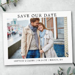 Moderne minimalistische eenvoudige opslag van onze briefkaart<br><div class="desc">Moderne minimalistische,  eenvoudige Briefkaart voor de bekendmaking van het Verloving op datum opslaan</div>
