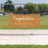 Moderne minimalistische eenvoudige Oranje felicita Spandoek (Insitu)