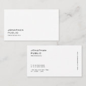 Moderne, minimalistische, eenvoudige, praktische v visitekaartje (Voorkant / Achterkant)