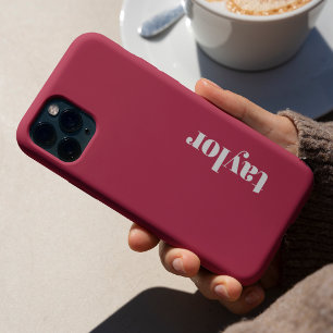 Moderne Minimalistische Eenvoudige Preppy Roze Per iPhone 15 Pro Case