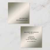 Moderne, minimalistische, eenvoudige, professionel vierkante visitekaartje (Voorkant / Achterkant)