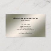 Moderne, minimalistische, eenvoudige, professionel visitekaartje (Achterkant)