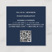 Moderne minimalistische eenvoudige professionele f vierkante visitekaartje (Achterkant)