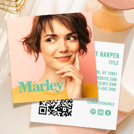 Moderne Minimalistische Eenvoudige Professionele F Vierkante Visitekaartje