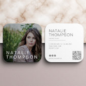 Moderne minimalistische eenvoudige professionele f vierkante visitekaartje