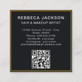 Moderne minimalistische eenvoudige professionele f vierkante visitekaartje (Achterkant)