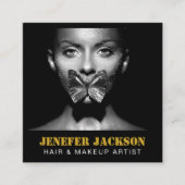 Moderne minimalistische eenvoudige professionele f vierkante visitekaartje (Voorkant)