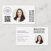 Moderne minimalistische eenvoudige professionele f visitekaartje (Voorkant / Achterkant)