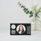 Moderne minimalistische eenvoudige professionele f visitekaartje (Staand voorkant)