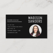 Moderne minimalistische eenvoudige professionele f visitekaartje (Achterkant)