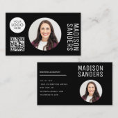 Moderne minimalistische eenvoudige professionele f visitekaartje (Voorkant / Achterkant)