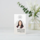 Moderne minimalistische eenvoudige professionele f visitekaartje (Staand voorkant)