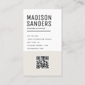 Moderne minimalistische eenvoudige professionele f visitekaartje (Achterkant)