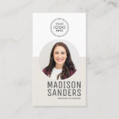 Moderne minimalistische eenvoudige professionele f visitekaartje (Voorkant)