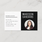 Moderne minimalistische eenvoudige professionele f visitekaartje (Achterkant)