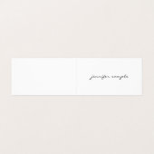 Moderne, minimalistische, eenvoudige professionele visitekaartje (Buitenkant ongevouwen)