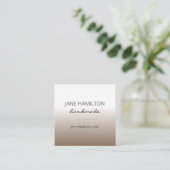 Moderne minimalistische eenvoudige profielkaart vierkante visitekaartje (Staand voorkant)