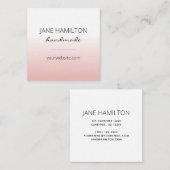 Moderne minimalistische eenvoudige profielkaart vierkante visitekaartje (Voorkant / Achterkant)