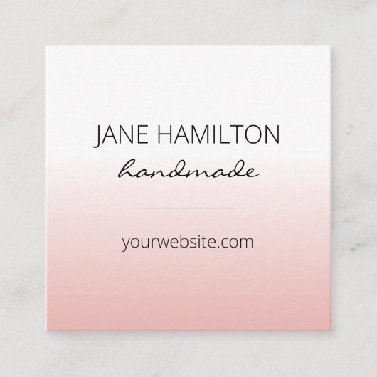 Moderne minimalistische eenvoudige profielkaart vierkante visitekaartje (Voorkant)