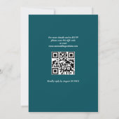 Moderne minimalistische eenvoudige QR-code Blauwgr Kaart (Achterkant)