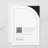 Moderne Minimalistische Eenvoudige QR Code Bold Ar Kaart (Achterkant)