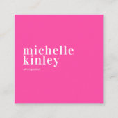 Moderne minimalistische eenvoudige QR-code persoon Vierkante Visitekaartje (Voorkant)