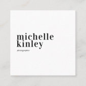 Moderne minimalistische eenvoudige QR-code persoon Vierkante Visitekaartje (Voorkant)