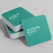 Moderne minimalistische eenvoudige QR-code persoon Vierkante Visitekaartje