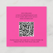 Moderne minimalistische eenvoudige QR-code persoon Vierkante Visitekaartje (Achterkant)