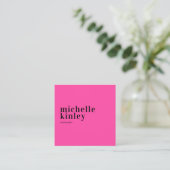 Moderne minimalistische eenvoudige QR-code persoon Vierkante Visitekaartje (Staand voorkant)