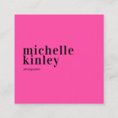 Moderne minimalistische eenvoudige QR-code persoon Vierkante Visitekaartje (Voorkant)