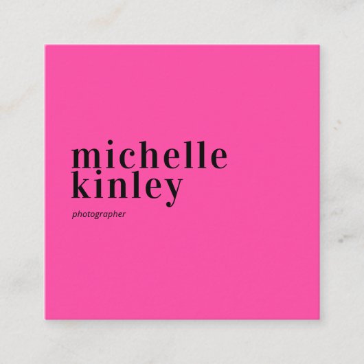 Moderne minimalistische eenvoudige QR-code persoon Vierkante Visitekaartje (Voorkant)