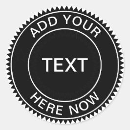 Moderne Minimalistische Eenvoudige Retro Zwarte St Ronde Sticker