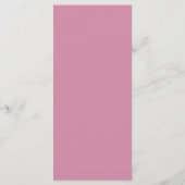 Moderne minimalistische eenvoudige roze bruiloft m menu (Achterkant)