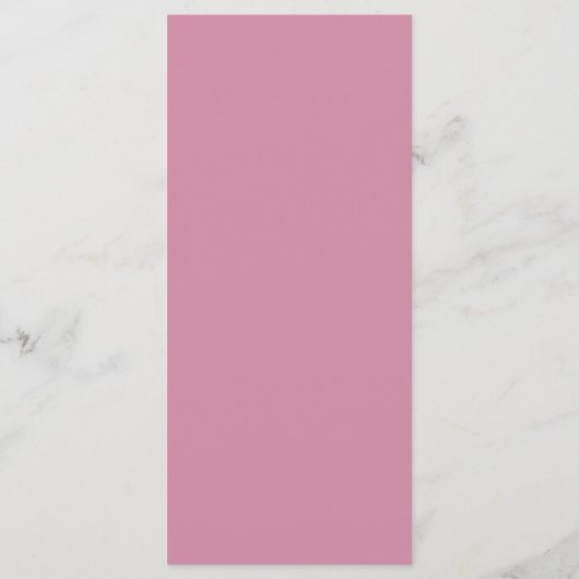Moderne minimalistische eenvoudige roze bruiloft m menu (Achterkant)