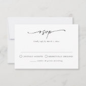 Moderne minimalistische eenvoudige RSVP Insert-Kaa Kaart (Voorkant)