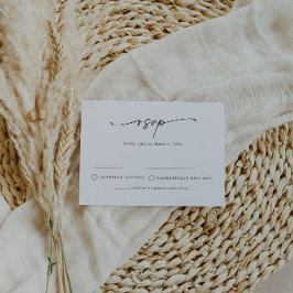 Moderne minimalistische eenvoudige RSVP Insert-Kaa Kaart